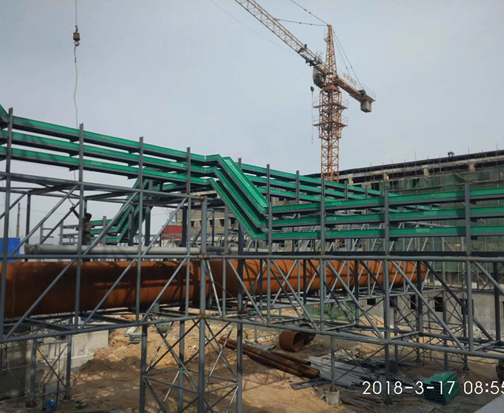 玻璃鋼（gāng）橋架及安裝現場（chǎng）