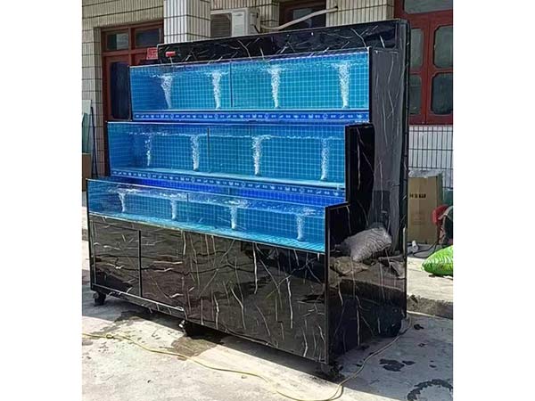 酒店飯店（diàn）海鮮池水產店魚缸定做 超市（shì）多層養